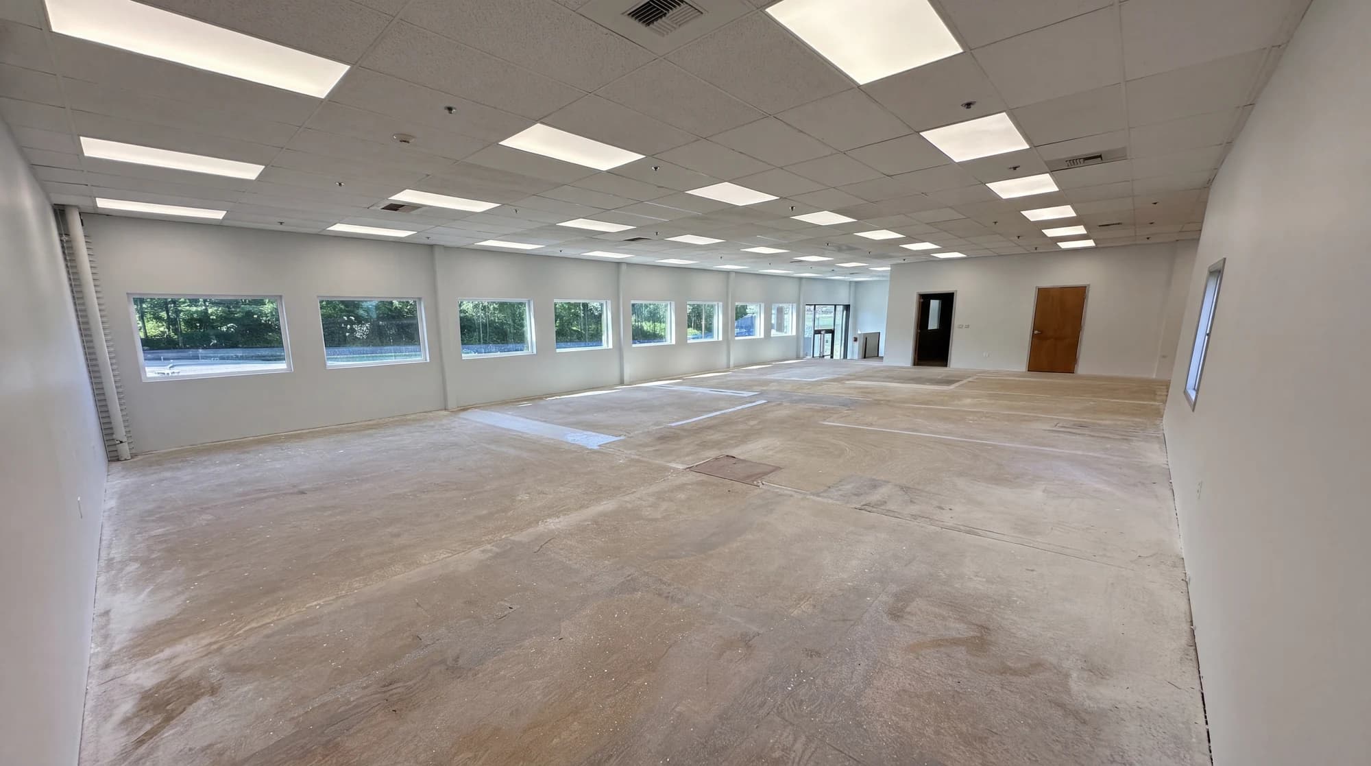 Bare concrete subfloor before Gerflor installation