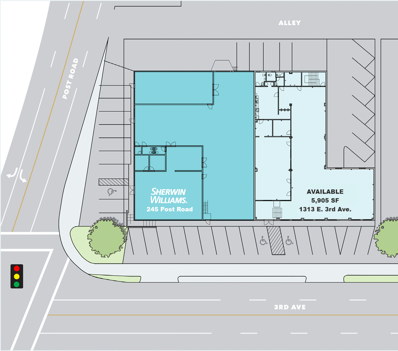 1313 E 3rd Ave site plan